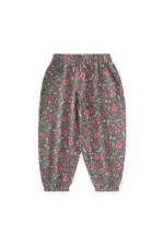 Patterned Viscose Harem Pants, Ages 2-10, Light Green