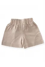 Sarh Keten Şort 2-9 Yaş Naturel