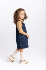 Gilet en jean bleu avec poches latérales pour enfant de 2 à 7 ans