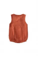 Body à col enveloppant 0-3 ans rouille