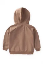 Gilet à capuche zippé, 1 à 14 ans, couleur vison