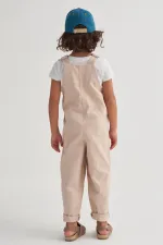 Gabardin Salopet 2-7 Yaş Bej