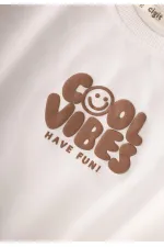 Cool Vibes Printed Set, Ages 2-7, Ecru