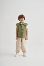 Gabardin Yelek 2-7 Yaş Olive