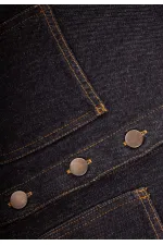 Koyu Yıkama Kot Ceket 2-7 Yaş Siyah