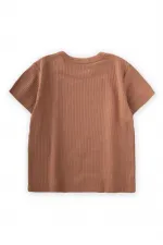 Basic Ribbed T-Shirt 1-5 Years Old Brown