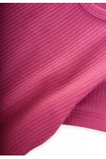 Basic Ribbed T-Shirt 1-5 Years Old Fuchsia