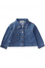 Denim Jacket with Front Pockets, 2-7 Years Old, Blue