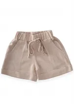 Sarh Keten Şort 2-9 Yaş Naturel