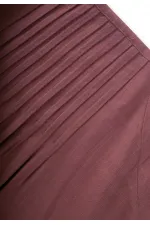 Robe en lin côtelé prune 2-7 ans