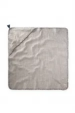 Double Layer Handmade Muslin Triangle Towel (Washed) 75X75 cm Indigo Striped