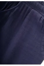 Capri en mousseline biologique bleu marine, 8-12 ans