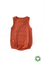 Body à col enveloppant 0-3 ans rouille
