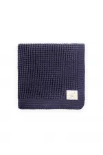 Selanik Knitted Blanket 80X100 (+/- 5 Cm) Indigo Blue