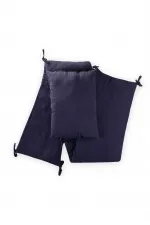 Müslin Bebek Yatak Koruma Yastık Seti (Yıkanmıştır) 32X180 cm +/- 2 cm Lacıvert