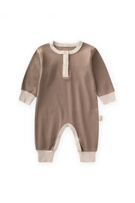 Piping Detailed Overalls 0-2 Years Mink