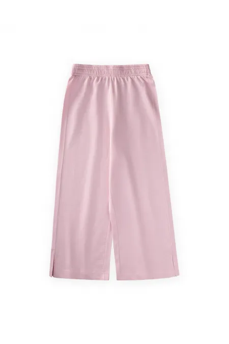 Wide-Leg Trousers, Ages 4-12, Powder Pink