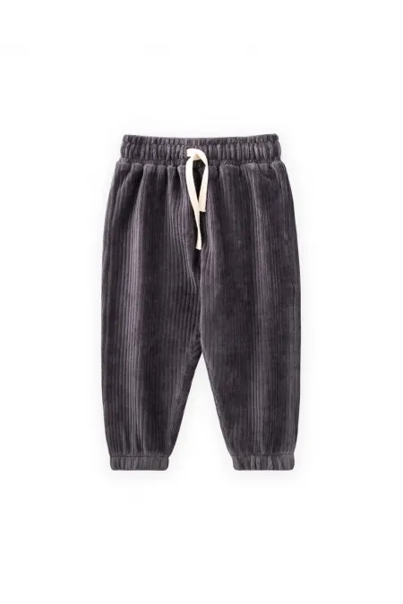 Pantalon de jogging en velours côtelé, couleur fumée, 1 à 10 ans