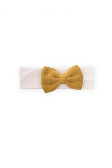 Ribbon Baby Bandana Mustard Yellow