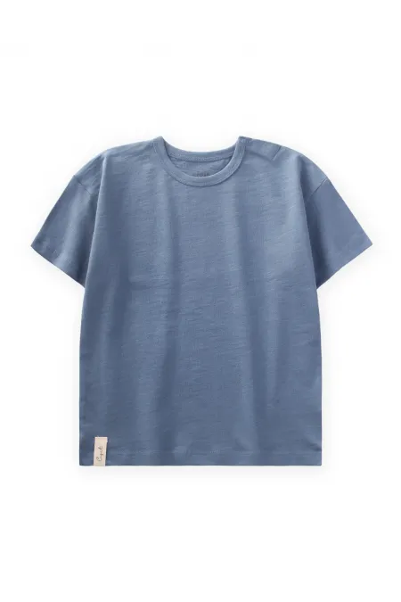 T-shirt basique pour bébé 0-3 ans bleu indigo