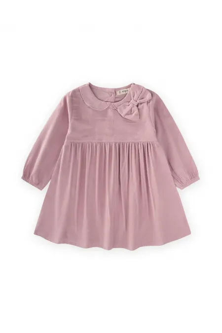 Robe en velours rose poudré pour enfants de 1 à 8 ans