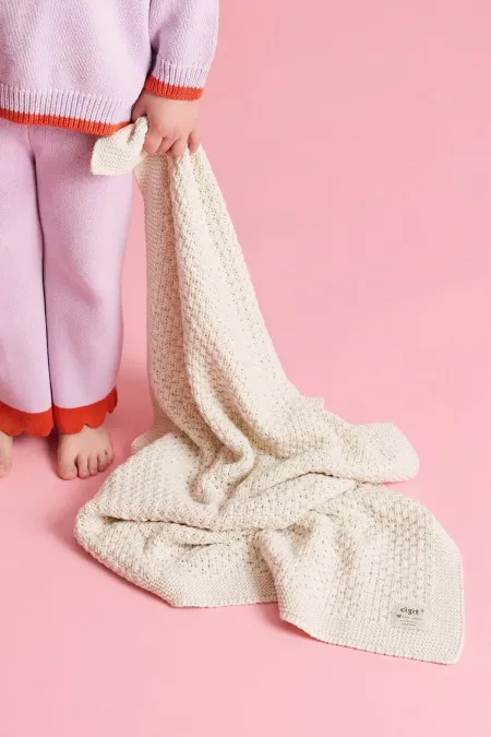 Piti Piti Knitted Blanket 80x100 cm Natural
