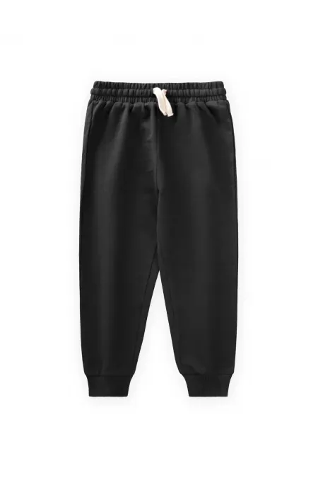 Survêtement basique saisonnier noir pour enfants de 2 à 10 ans