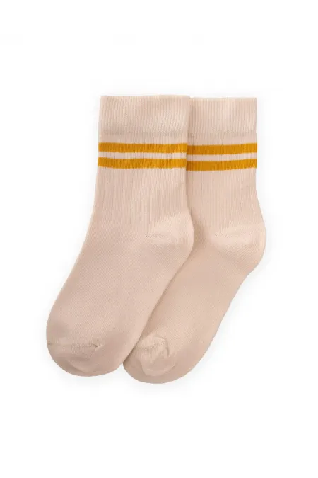Çemberli Soket Çorap 2-9 Yaş Hardal Sarı