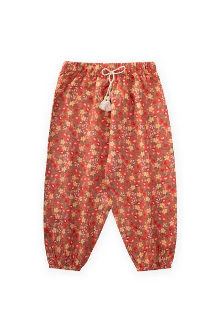 Shalwar à motifs longueur cheville, rose pâle, 3-9 ans