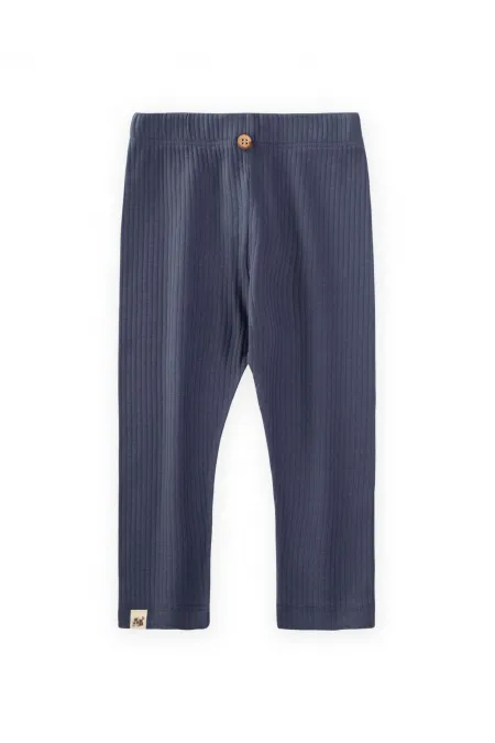 Collants côtelés bleu marine 0-5 ans