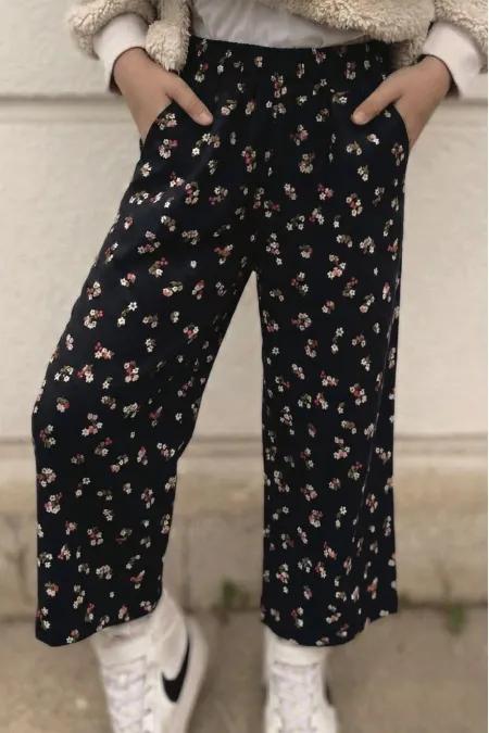 Pantalon tissé à motifs anthracite 2-8 ans