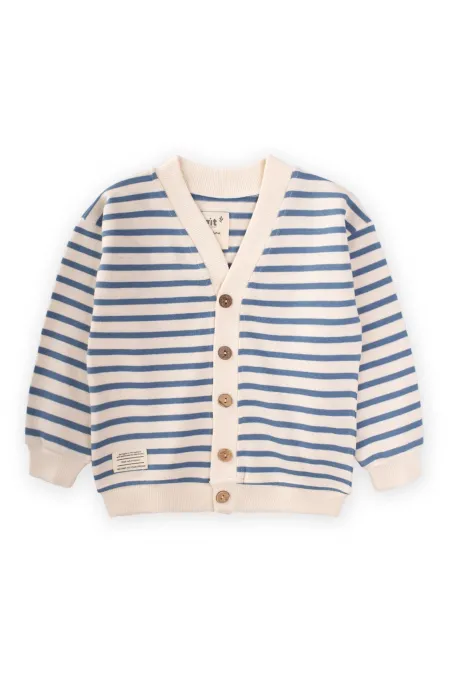Striped Cardigan 2-10 Years Old Indigo Blue