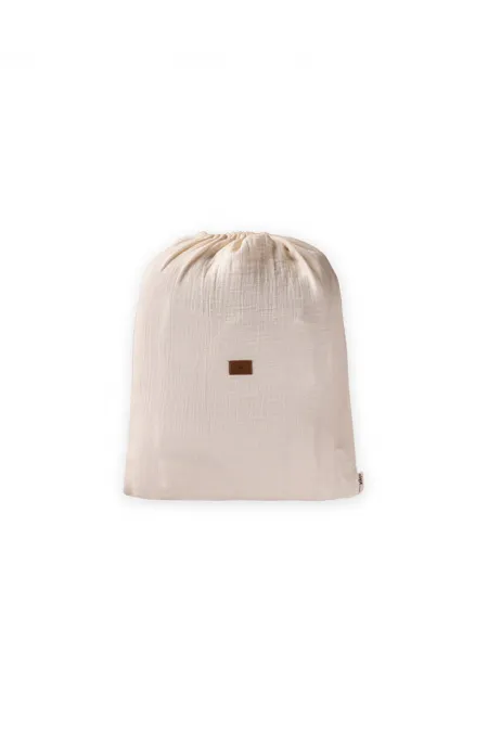 Housse de couette en mousseline avec pochette, 100 x 135 cm +/- 3 cm, drap 120 x 150 cm, taie d'oreiller 35 x 45 cm (neuve)