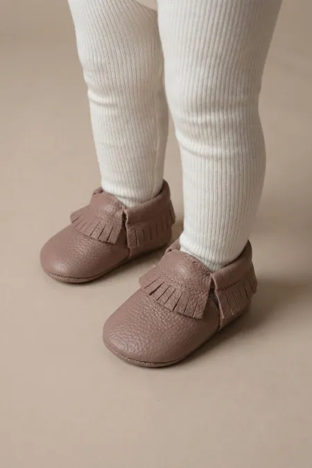 Deri Bebek Ayakkabı 17-21 Numara Bakır