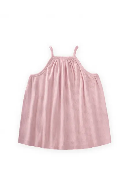 Robe à bretelles rose poudré pour enfant de 1 à 7 ans