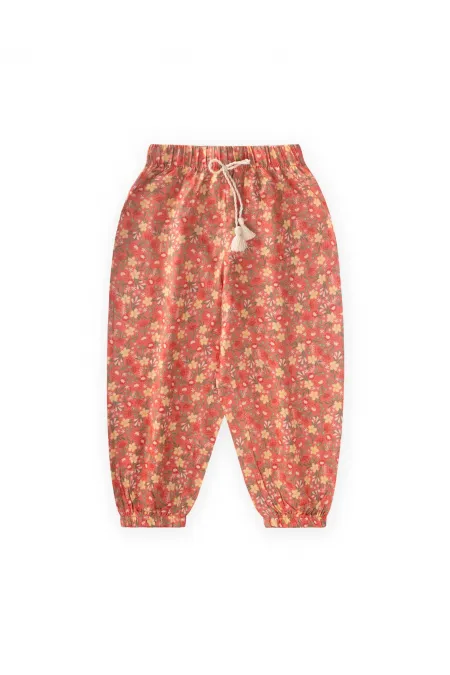 Desenli Viskon Şalvar 2-10 Yaş Yavruağzı