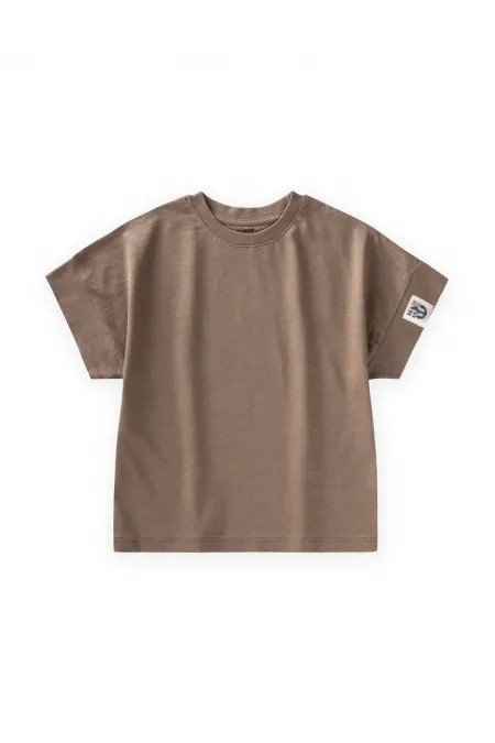T-shirt pour enfants de 2 à 12 ans, couleur vison.