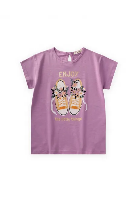 Printed T-Shirt 8-12 Years Lilac