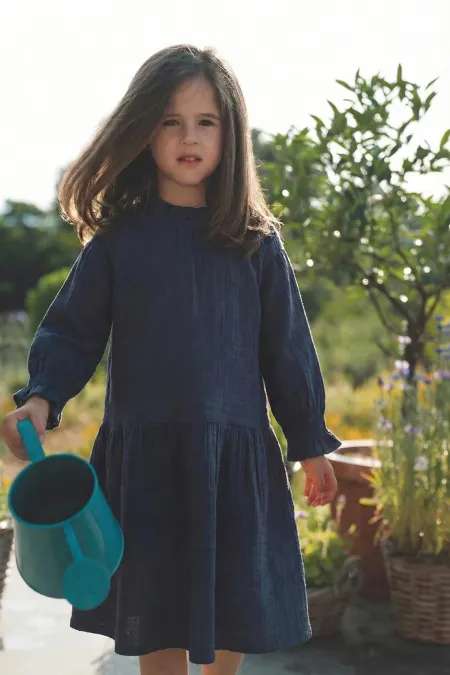 Robe bleu marine 2-10 ans