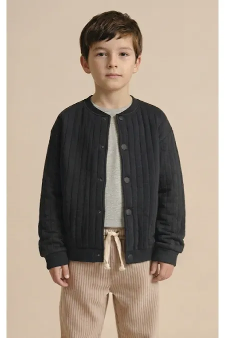 Kapitone Ceket 1-10 Yaş Antrasit