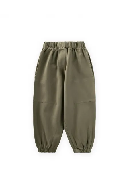 Dizi Pensli Gabardin Pantolon 2-7 Yaş Haki Yeşil