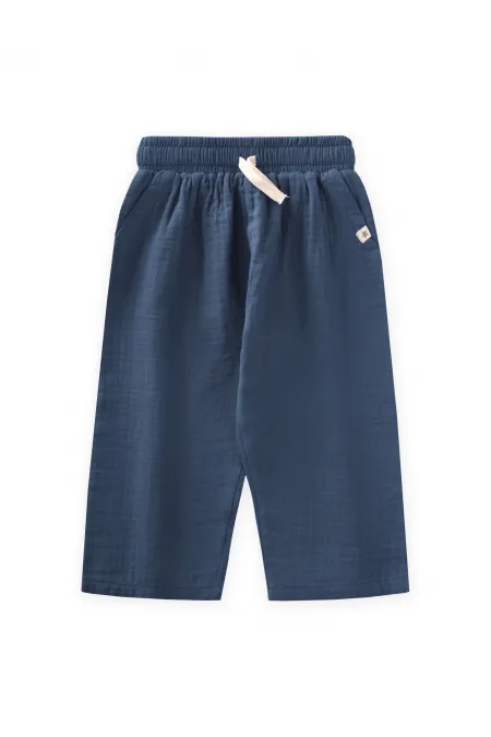 Muslin Trousers 1-10 Years Old Navy Blue
