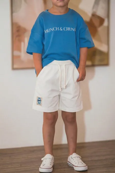 Capri en flanelle avec étiquette, tailles 1 à 7 ans, blanc cassé