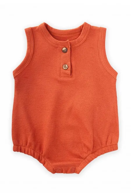 Waffle Patlı Zıbın 0-3 Yaş Kiremit