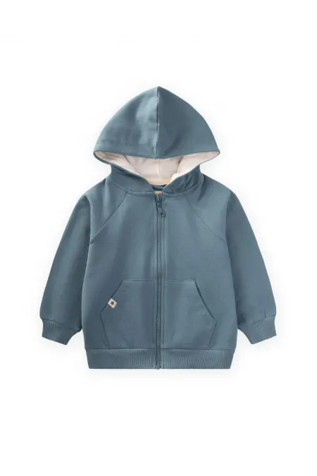 Kapşonlu Fermuarlı Hırka 1-14 Yaş Mint Yeşili