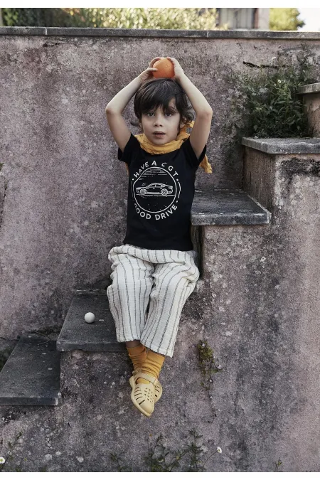 Ensemble de t-shirts imprimés voitures pour enfants de 2 à 8 ans (noir)