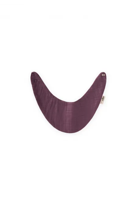 Triangle Muslin Bib with Back Tie, Plum