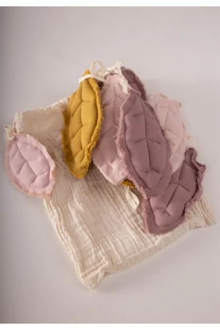 Ceviz Yaprağı Müslin Sıralı Çocuk Odası Flama Pudra