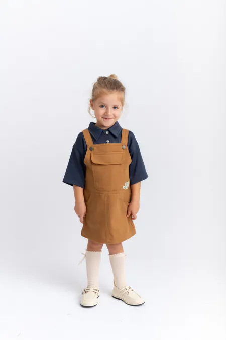 Gabardin Jile 2-7 Yaş Taba