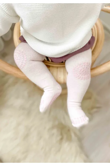 Emekleme Ve Kaymaz Külotlu Çorap 6-24 Ay Pudra